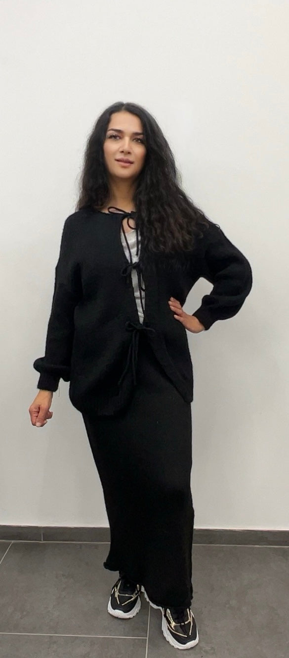 Zweiteiler Strick Schleife