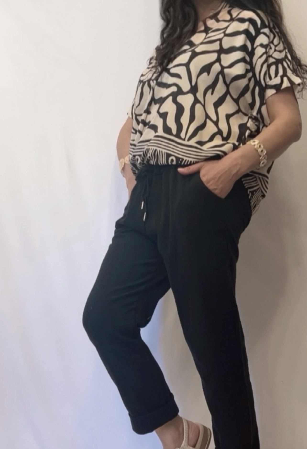 Zweiteiler Leinenhose